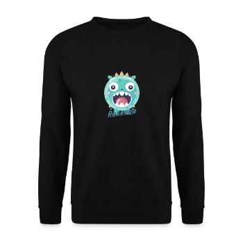 Petit monstre (avec texte) - Sweat-shirt Unisexe - noir - Devant - Alina (178cm) & Michal (187cm)