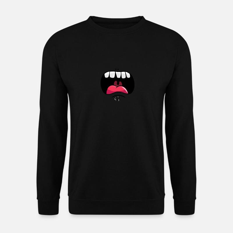 Crier visage masque drôle visage cadeau - Sweat-shirt Unisexe - noir