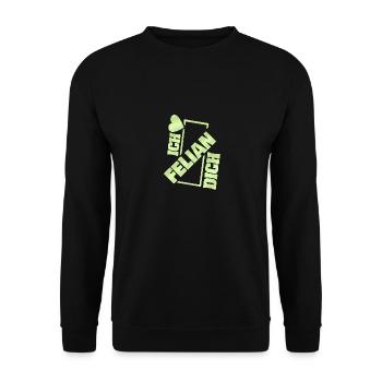 Felian als Couple - Unisex Pullover - Schwarz - Vorne - Alina (178cm) & Michal (187cm)
