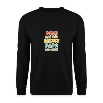 Bobbi als Baby - Unisex Pullover - Schwarz - Vorne - Alina (178cm) & Michal (187cm)