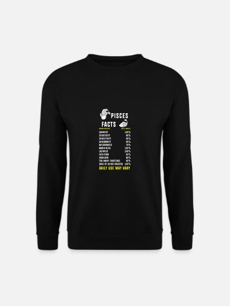 Zodiac sign Pisces - Unisex Sweatshirt - black