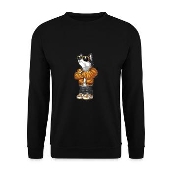Lustiges Funny Dog Hunde Shirt - Unisex Pullover - Schwarz - Vorne - Alina (178cm) & Michal (187cm)