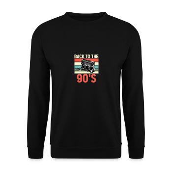 Walkman Retour aux années 90 - Idée cadeau - Sweat-shirt Unisexe - noir - Devant - Alina (178cm) & Michal (187cm)
