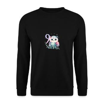 Geburtstag 9 Mädchen Eule Waldtiere Neun 9 Jahre M - Unisex Pullover - Schwarz - Vorne - Alina (178cm) & Michal (187cm)