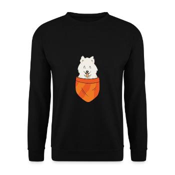 Dogicorn Tier Welpe Welpe Haustier Hundeliebhaber - Unisex Pullover - Schwarz - Vorne - Alina (178cm) & Michal (187cm)