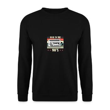 Walkman Retour aux années 90 - Idée cadeau - Sweat-shirt Unisexe - noir - Devant - Alina (178cm) & Michal (187cm)