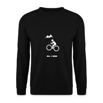 Biobiker - Unisex Sweatshirt - black - Front - Alina (178cm) & Michal (187cm)