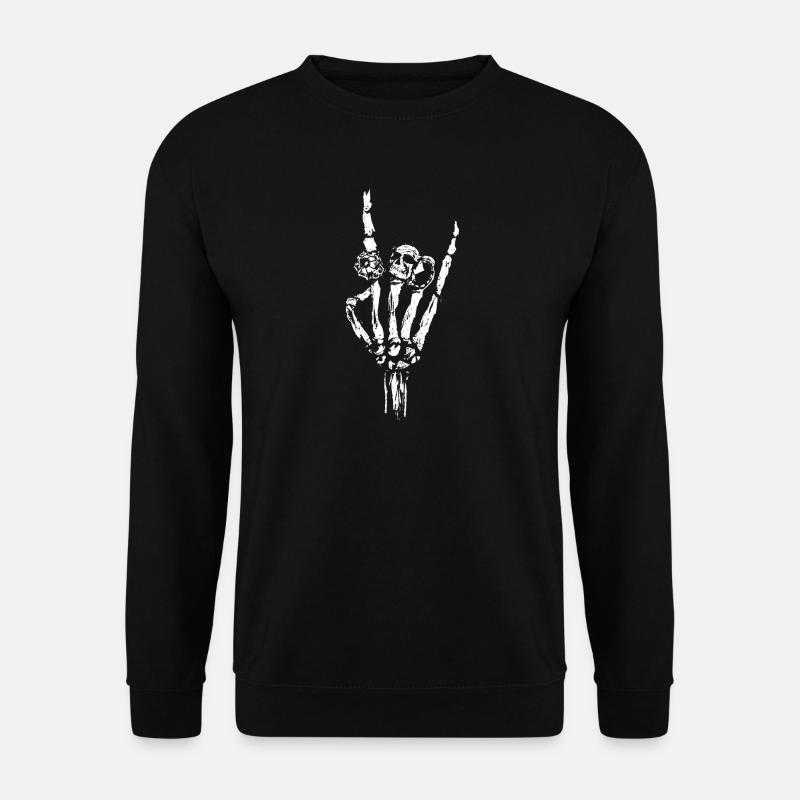 Skeleton hand with rings - Unisex Sweatshirt - black