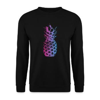 Ananas - Unisex Pullover - Schwarz - Vorne - Alina (178cm) & Michal (187cm)