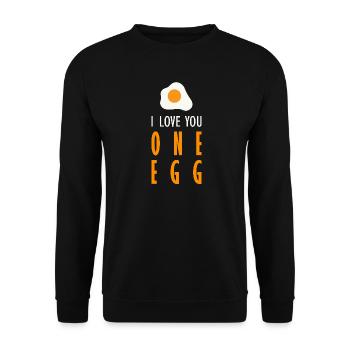 Je t'aime un oeuf (sombre) - Sweat-shirt Unisexe - noir - Devant - Alina (178cm) & Michal (187cm)