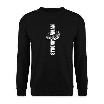 strongman sport athlete tire strong man sport - Unisex Sweatshirt - black - Front - Alina (178cm) & Michal (187cm)