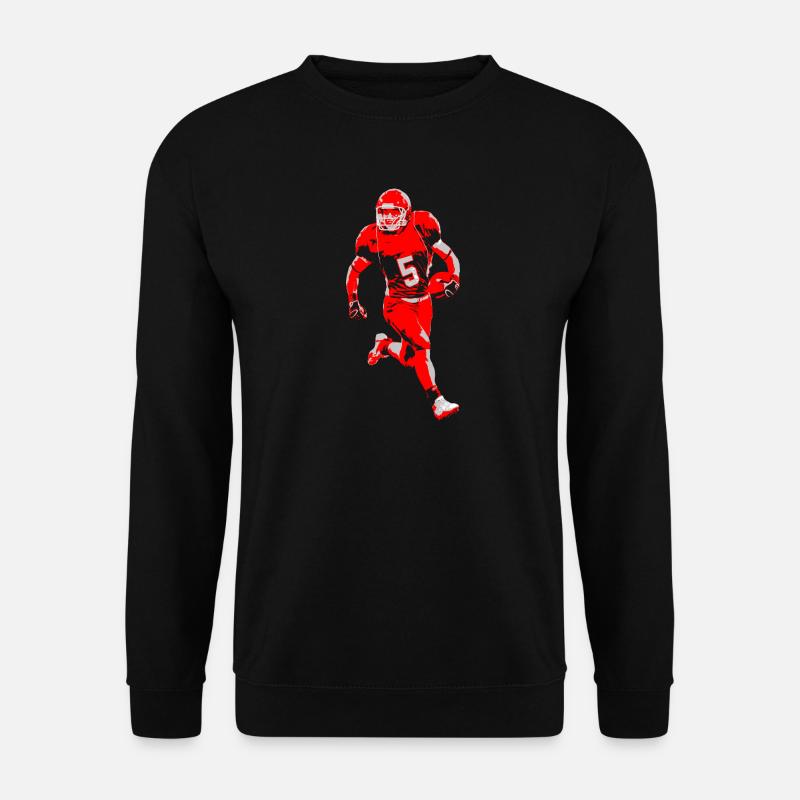 Roter Footballspieler Sprint - Unisex Pullover - Schwarz