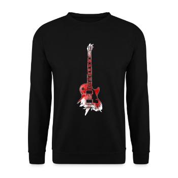 Red Guitar - Unisex Pullover - Schwarz - Vorne - Alina (178cm) & Michal (187cm)
