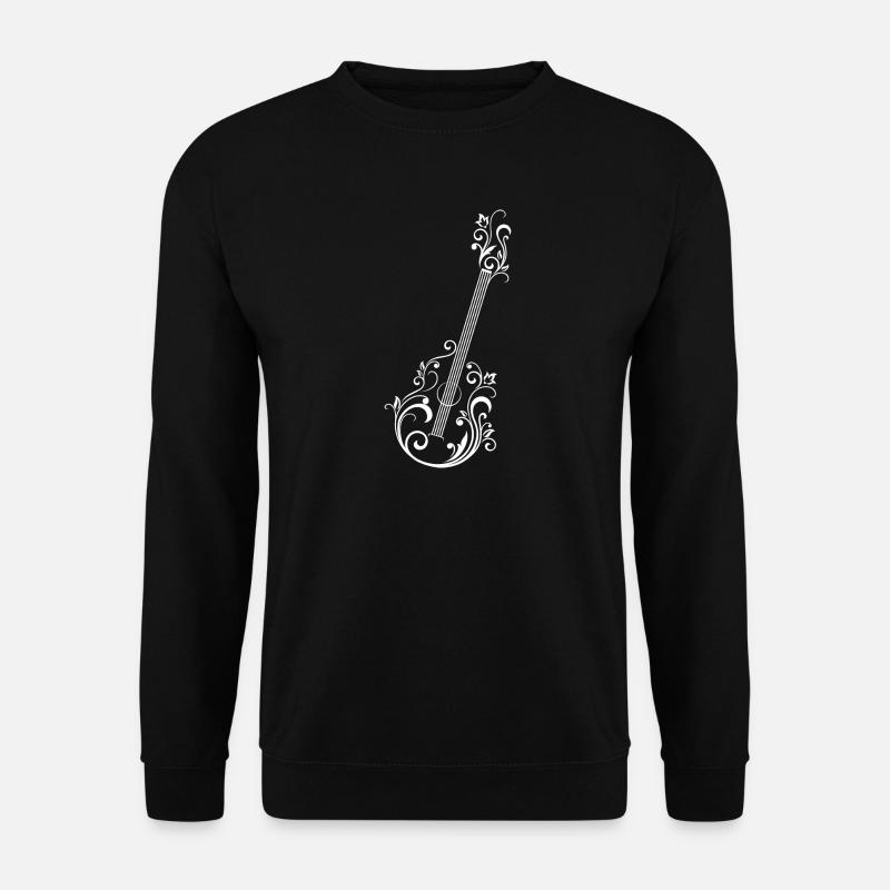 Kunstvolles Gitarrendesign - Unisex Pullover - Schwarz