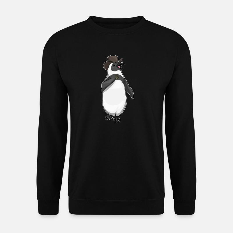 Pinguin Bräutigam Ehering Hochzeit - Unisex Pullover - Schwarz