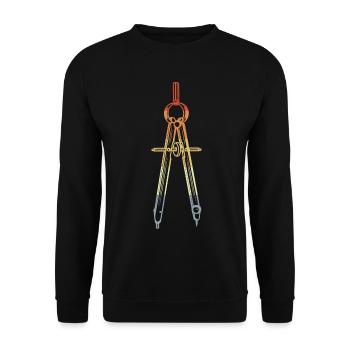 Boussoles vintage - Sweat-shirt Unisexe - noir - Devant - Alina (178cm) & Michal (187cm)