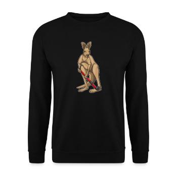 Kangaroo Hockey sur gazon Stick - Sweat-shirt Unisexe - noir - Devant - Alina (178cm) & Michal (187cm)