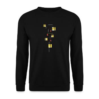 Geometric harmony - Unisex Sweatshirt - black - Front - Alina (178cm) & Michal (187cm)