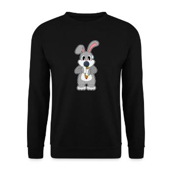 Chant Microphone Bunny Singer - Sweat-shirt Unisexe - noir - Devant - Alina (178cm) & Michal (187cm)