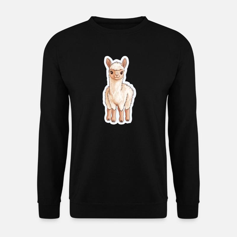 Llama Alpaca Llama Animal Gift - Unisex Sweatshirt - black