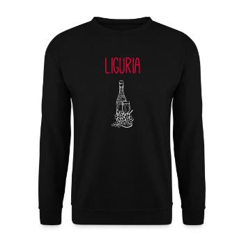 Ligurian wine and flower illustration - Unisex Sweatshirt - black - Front - Alina (178cm) & Michal (187cm)
