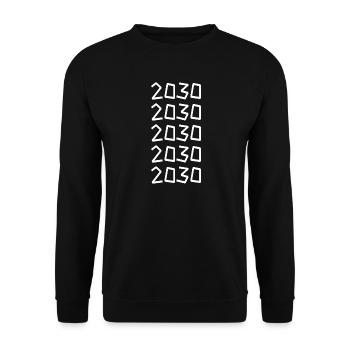 Birthday 2030 - Unisex Sweatshirt - black - Front - Alina (178cm) & Michal (187cm)