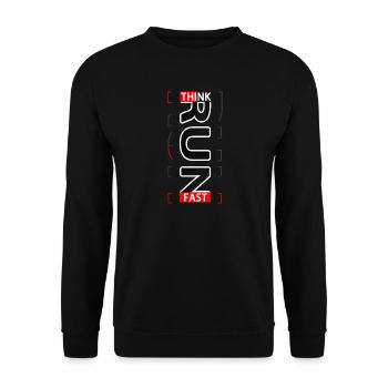 Think Fast RUN Sportif wear - Unisex Sweatshirt - black - Front - Alina (178cm) & Michal (187cm)