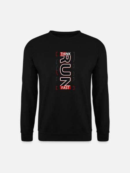 AJATTELE FAST Running -urheilukokemus V1:stä - Unisex svetaripaita - musta
