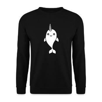narval - Sweat-shirt Unisexe - noir - Devant - Alina (178cm) & Michal (187cm)