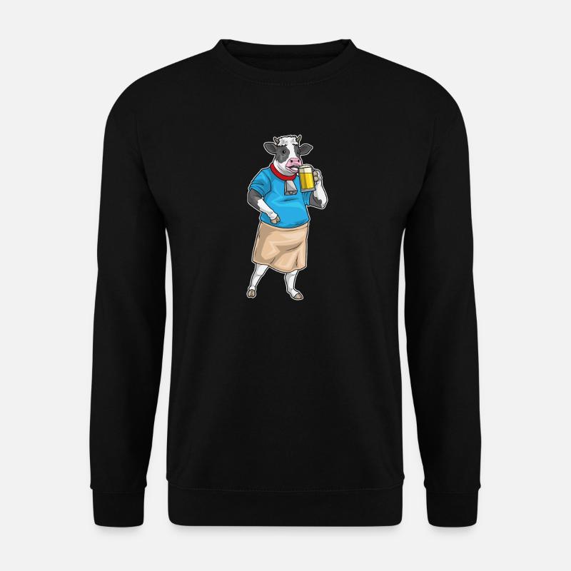 Kuh Bier - Unisex Pullover - Schwarz