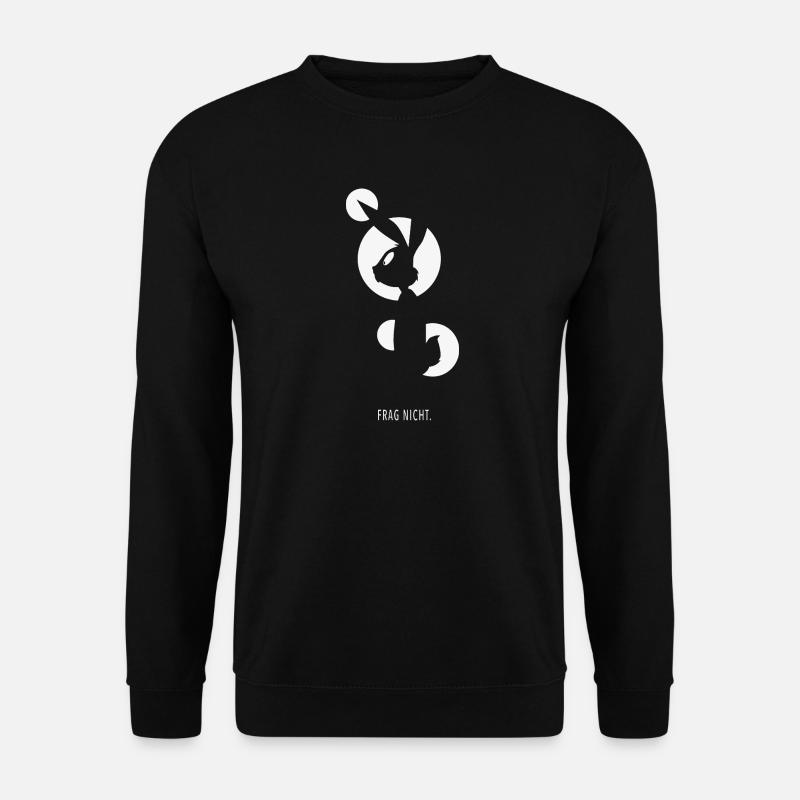 Frag nicht Lustiger Hase Spruch - Unisex Pullover - Schwarz