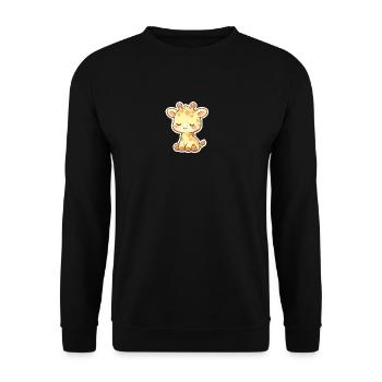 Bébé girafe mignon style Kawaii - Sweat-shirt Unisexe - noir - Devant - Alina (178cm) & Michal (187cm)