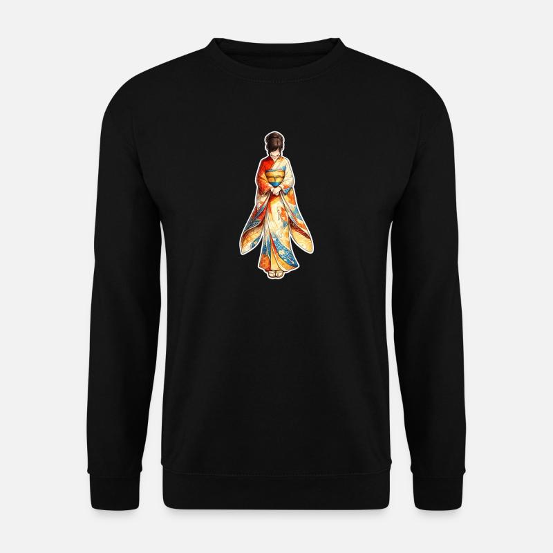 Kimono . 3 . AI generated - Unisex Sweatshirt - black