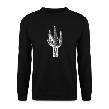 Desert Saguaro Silhouette Tee - Unisex Sweatshirt - black - Front - Alina (178cm) & Michal (187cm)