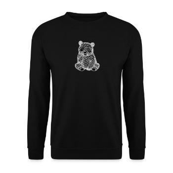 Net Art géométrique Panda - Sweat-shirt Unisexe - noir - Devant - Alina (178cm) & Michal (187cm)