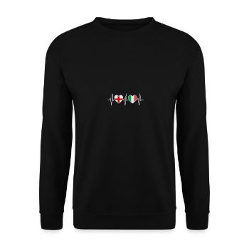 Angleterre et Italie Italie Drapeaux italiens Drapeaux - Sweat-shirt Unisexe - noir - Devant - Alina (178cm) & Michal (187cm)