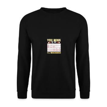 You Wink At Me I’ll Wenckebach - Cardiologue - Sweat-shirt Unisexe - noir - Devant - Alina (178cm) & Michal (187cm)