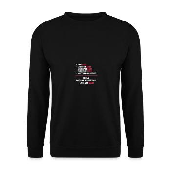 Only metalworking has no end metalworkers - Unisex Sweatshirt - black - Front - Alina (178cm) & Michal (187cm)