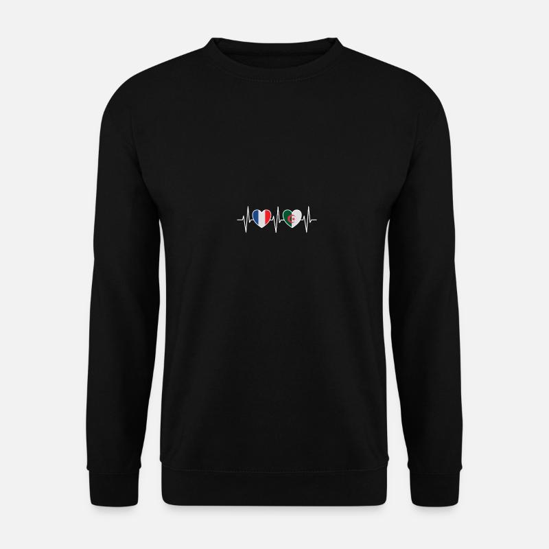 France et Algérie Drapeau algérien Drapeaux - Sweat-shirt Unisexe - noir