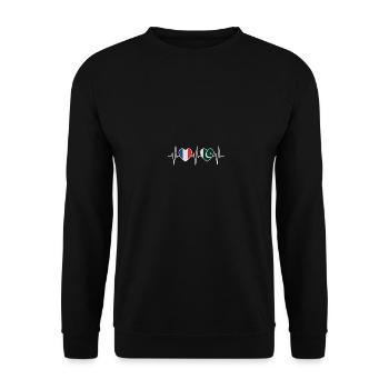 France and Pakistan Pakistani flag - Unisex Sweatshirt - black - Front - Alina (178cm) & Michal (187cm)