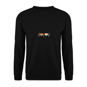 Drapeaux indiens de l’Espagne et de l’Inde - Sweat-shirt Unisexe - noir - Devant - Alina (178cm) & Michal (187cm)