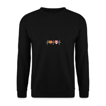 Spanien und Kanada Kanadische Fahne Flaggen - Unisex Pullover - Schwarz - Vorne - Alina (178cm) & Michal (187cm)