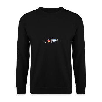 Allemagne et Argentine Allemand Argentin - Sweat-shirt Unisexe - noir - Devant - Alina (178cm) & Michal (187cm)