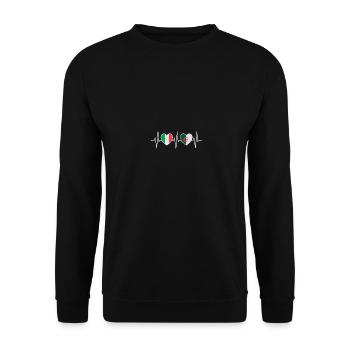 Italy and Algeria Algerian flag Flags - Unisex Sweatshirt - black - Front - Alina (178cm) & Michal (187cm)