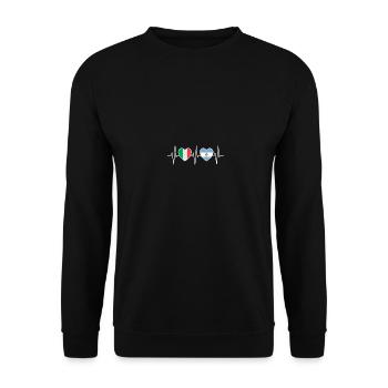 Italy and Argentina Argentine flags - Unisex Sweatshirt - black - Front - Alina (178cm) & Michal (187cm)