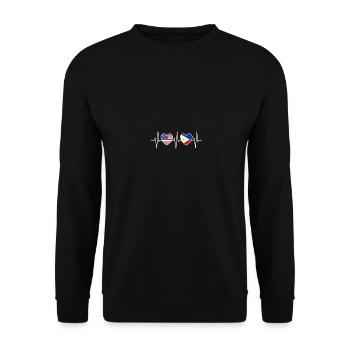 Drapeaux du drapeau philippin des États-Unis et des Philippines - Sweat-shirt Unisexe - noir - Devant - Alina (178cm) & Michal (187cm)