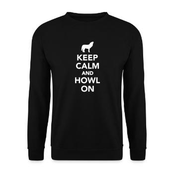 Wolf - Unisex Pullover - Schwarz - Vorne - Alina (178cm) & Michal (187cm)