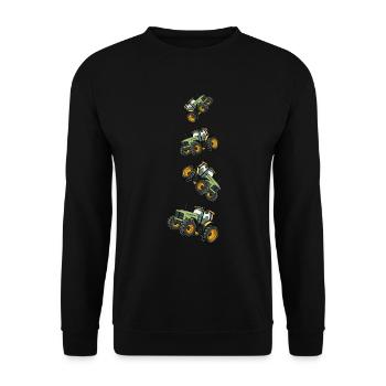Traktor Farmer Symbol - Unisex Pullover - Schwarz - Vorne - Alina (178cm) & Michal (187cm)