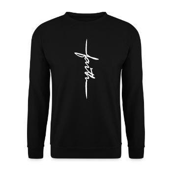 Faith - Unisex Pullover - Schwarz - Vorne - Alina (178cm) & Michal (187cm)