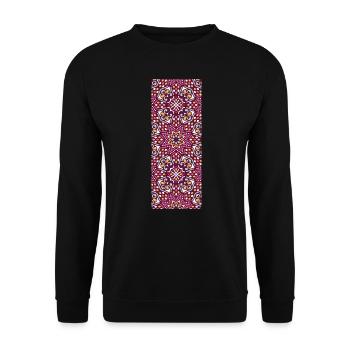 wax design africa - Sweat-shirt Unisexe - noir - Devant - Alina (178cm) & Michal (187cm)